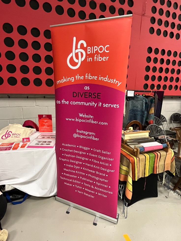 BIPOC IN FIBER info board.